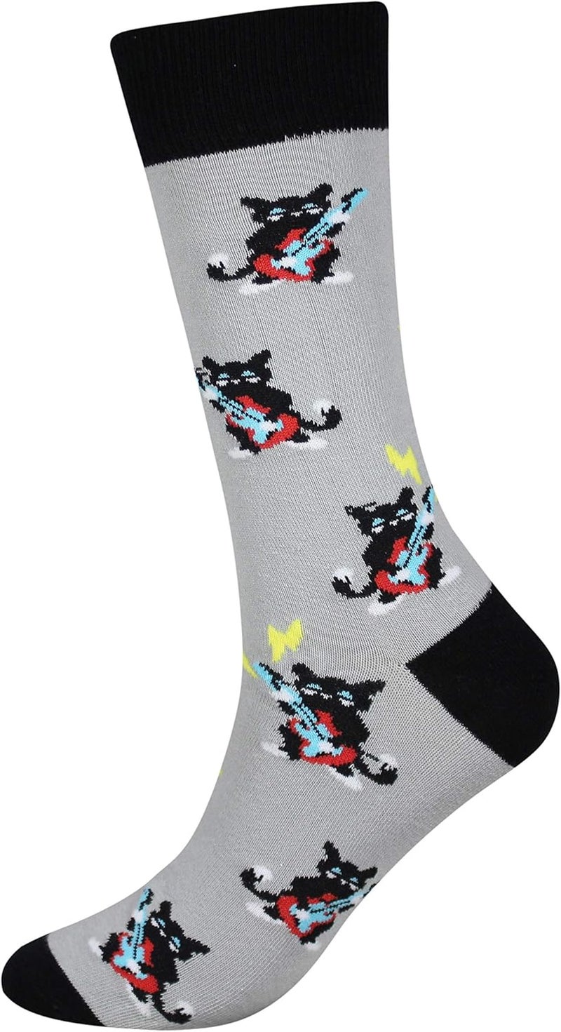 Cansok Men's 2/4 Packs Fun Crazy Novelty Dress Crew Socks - Image 4
